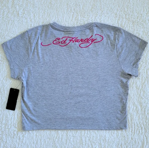 Ed Hardy "Love Kills Slowly" Skull &  Crossbones☠️ Graphic Baby👶 Tee👕  - NWT - Picture 2 of 14